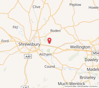 Map of Upton Magna, EnglandEngland