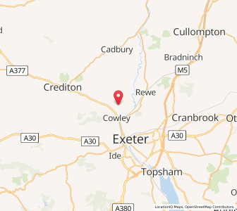 Map of Upton Pyne, EnglandEngland