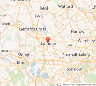 Map of Uxbridge, EnglandEngland