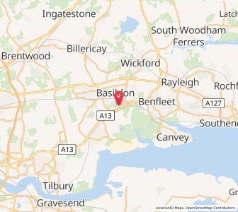 Map of Vange, EnglandEngland