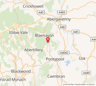 Map of Varteg Hill, WalesWales