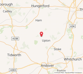 Map of Vernham Dean, EnglandEngland
