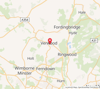 Map of Verwood, EnglandEngland