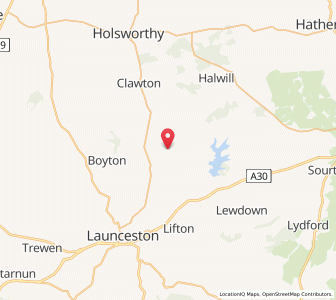 Map of Virginstow, EnglandEngland
