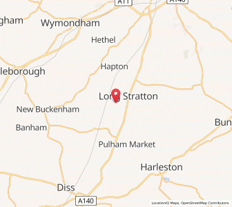 Map of Wacton, EnglandEngland