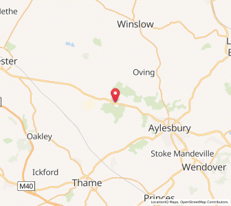 Map of Waddesdon, EnglandEngland