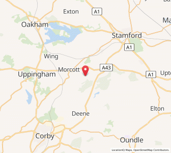 Map of Wakerley, EnglandEngland