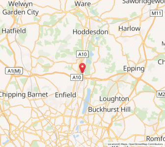 Map of Waltham Cross, EnglandEngland