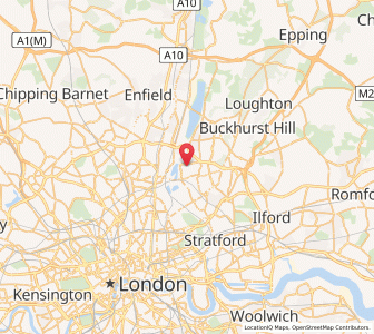 Map of Walthamstow, EnglandEngland