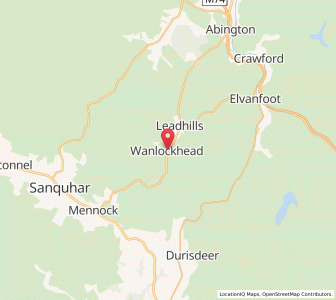 Map of Wanlockhead, ScotlandScotland
