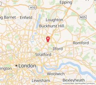Map of Wanstead, EnglandEngland