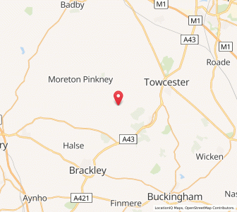Map of Wappenham, EnglandEngland
