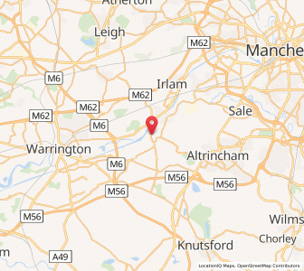 Map of Warburton, EnglandEngland