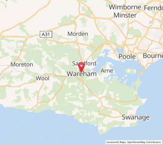 Map of Wareham, EnglandEngland