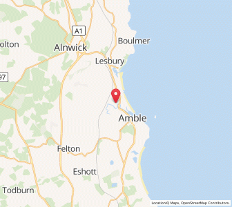 Map of Warkworth, EnglandEngland