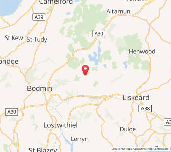 Map of Warleggan, EnglandEngland