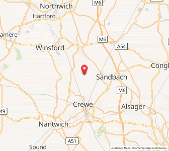 Map of Warmingham, EnglandEngland