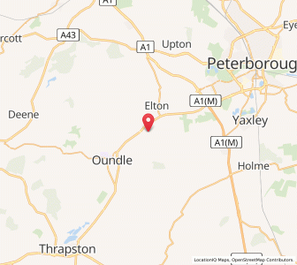 Map of Warmington, EnglandEngland