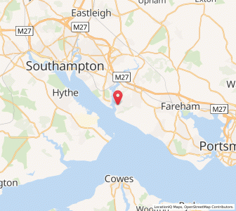 Map of Warsash, EnglandEngland
