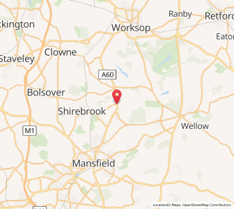 Map of Warsop, EnglandEngland