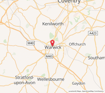 Map of Warwick, EnglandEngland