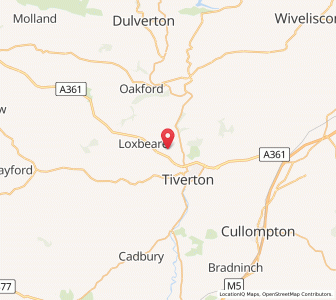 Map of Washfield, EnglandEngland