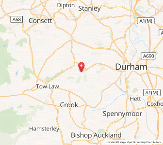 Map of Waterhouses, EnglandEngland