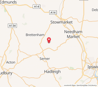 Map of Wattisham, EnglandEngland