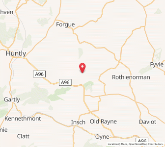 Map of Wells of Ythan, ScotlandScotland