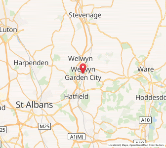 Map of Welwyn Garden City, EnglandEngland