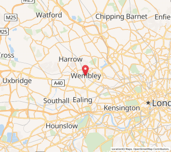Map of Wembley, EnglandEngland