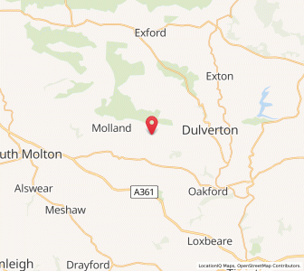 Map of West Anstey, EnglandEngland