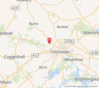 Map of West Bergholt, EnglandEngland