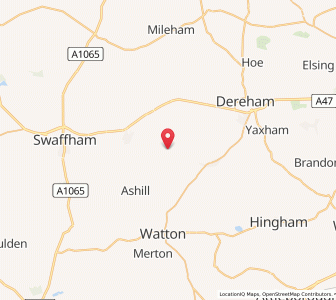 Map of West Bradenham, EnglandEngland