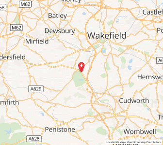 Map of West Bretton, EnglandEngland