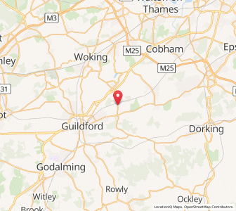 Map of West Clandon, EnglandEngland