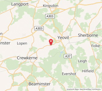 Map of West Coker, EnglandEngland