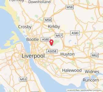 Map of West Derby, EnglandEngland
