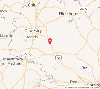Map of West Felton, EnglandEngland
