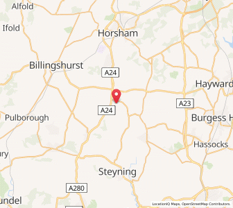 Map of West Grinstead, EnglandEngland