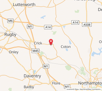 Map of West Haddon, EnglandEngland
