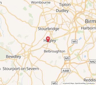 Map of West Hagley, EnglandEngland