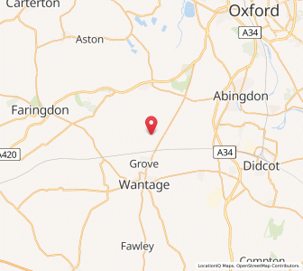 Map of West Hanney, EnglandEngland