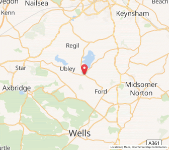 Map of West Harptree, EnglandEngland