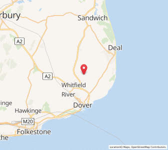 Map of West Langdon, EnglandEngland