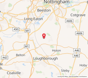 Map of West Leake, EnglandEngland