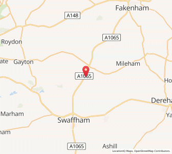 Map of West Lexham, EnglandEngland