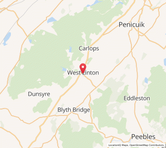 Map of West Linton, ScotlandScotland