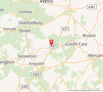 Map of West Lydford, EnglandEngland