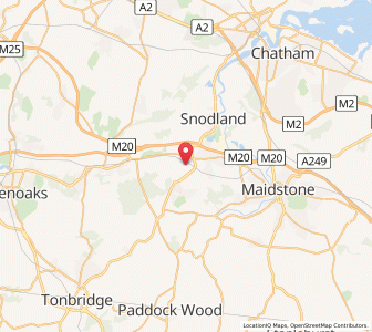 Map of West Malling, EnglandEngland